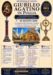 Giubileo Agatino in Puglia: pellegrinaggio a Gallipoli e Galatina dal 7 al 10 agosto 2026